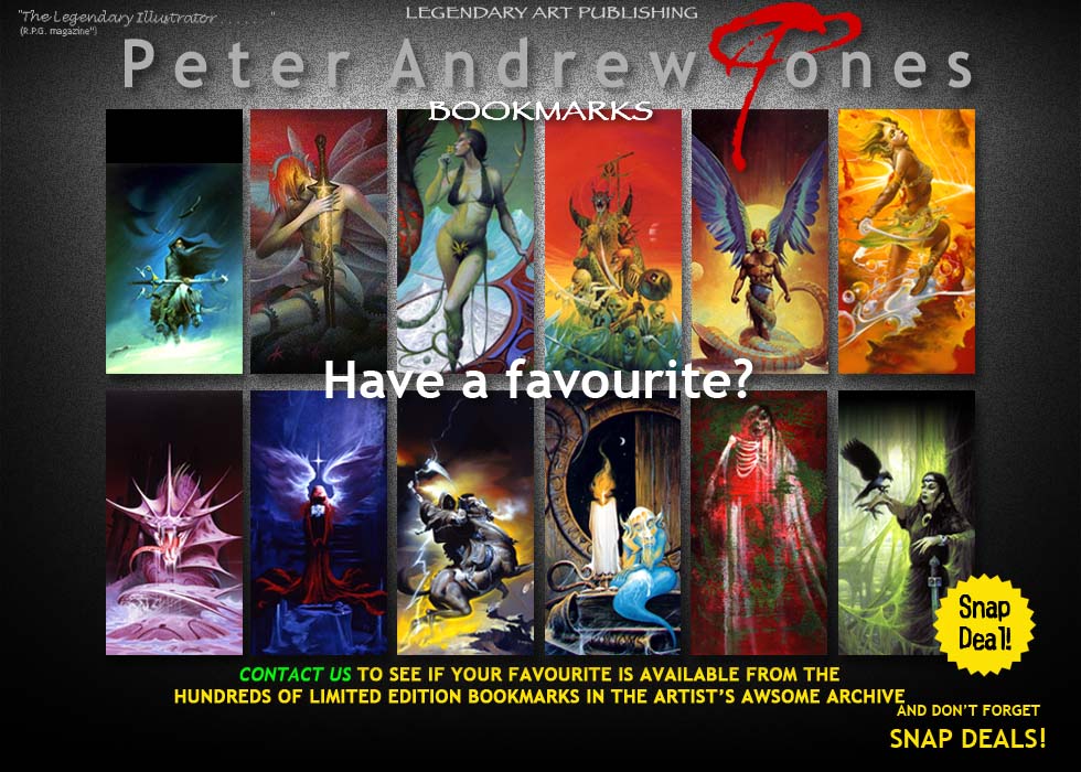 Peter Andrew Jones art bookmarks