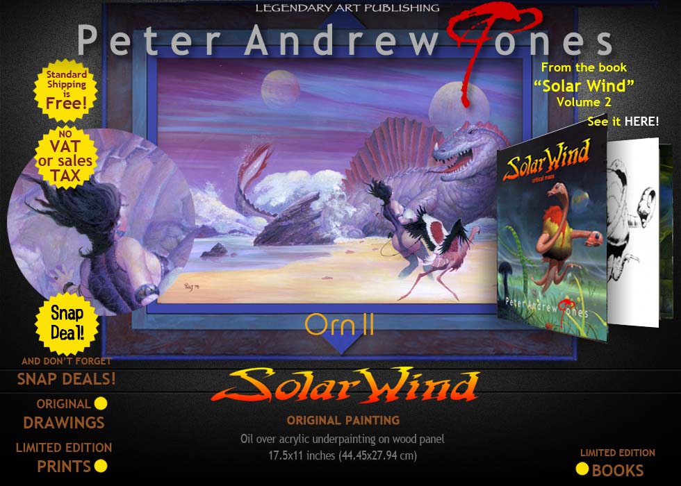 Solar Wind The
              Survivors Science Fiction Oil Painting and Limited Edition
              Print and book of illustrations