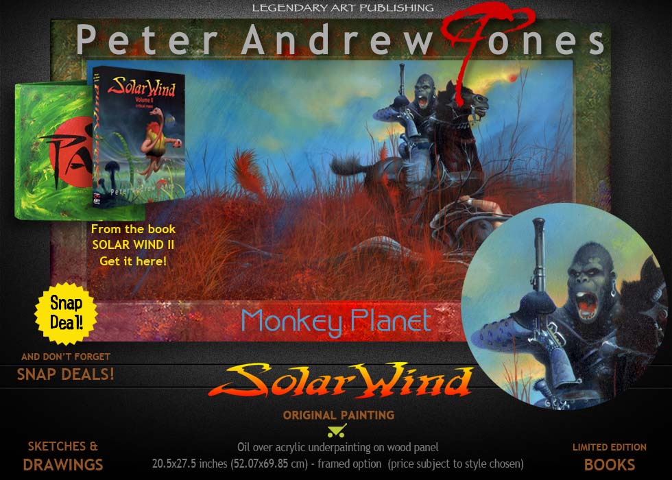 Solar Wind Tales of
              Shattered Earth Oil Painting and Limited Edition Print
              from book of short science fiction stories